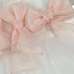 Pure Firenze Abito Cerimonia Tinta Unita con Tulle per Neonata PC03202 BIANCO PURE FIRENZE 