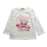 MOUSSE shirt girocollo tinta unita con stampa Bianco per Bambina BEARRR BIANCO MOUSSE 