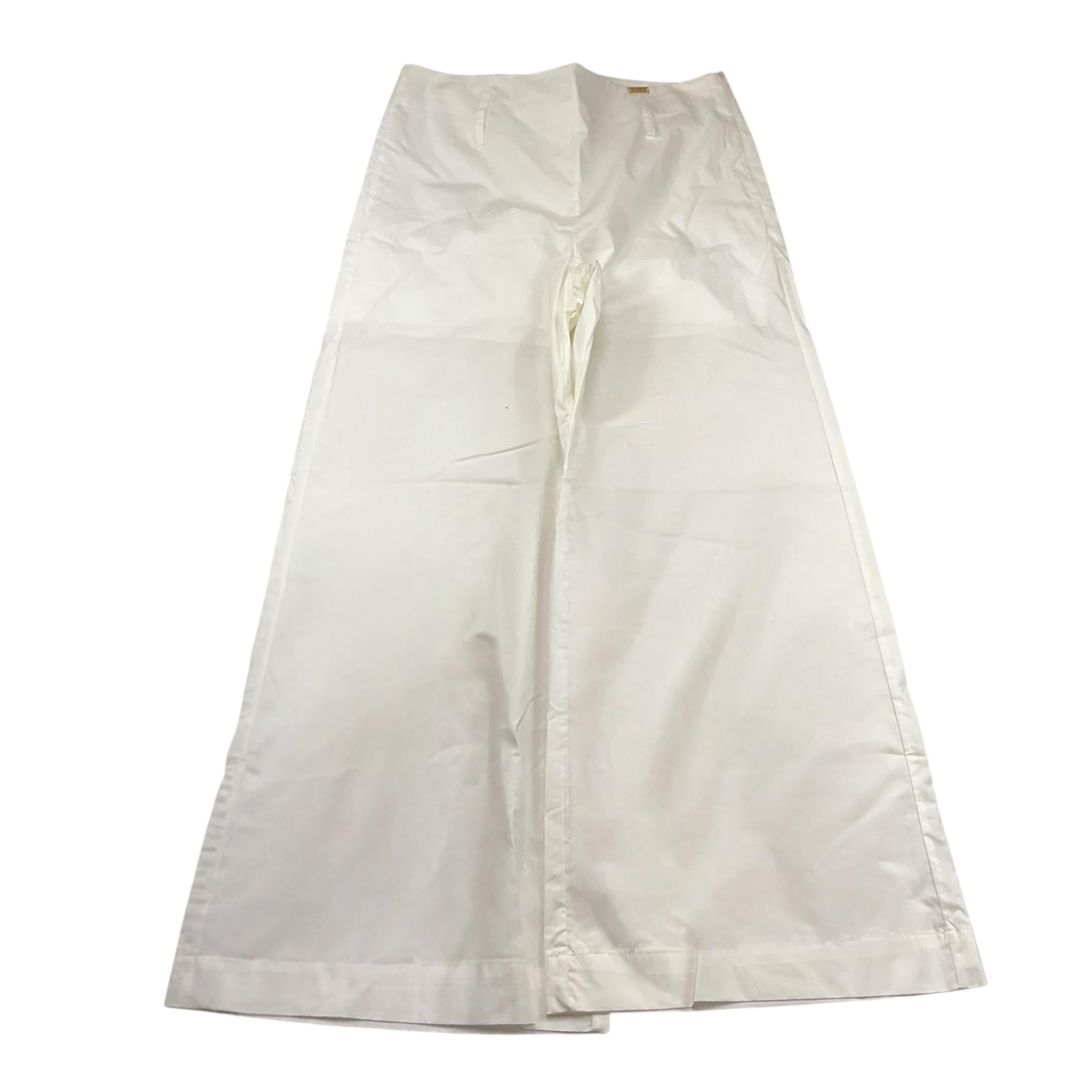 Liu Jo Pantalone Tinta Unita con Cintura Modello A Palazzo per Bambina GA4040 BIANCO LIU JO 