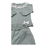 Paz Rodriguez Completo 2 Pezzi Maglia-Ghettina Tinta Unita per Neonata 00342150 VERDE PAZ RODRIGUEZ 