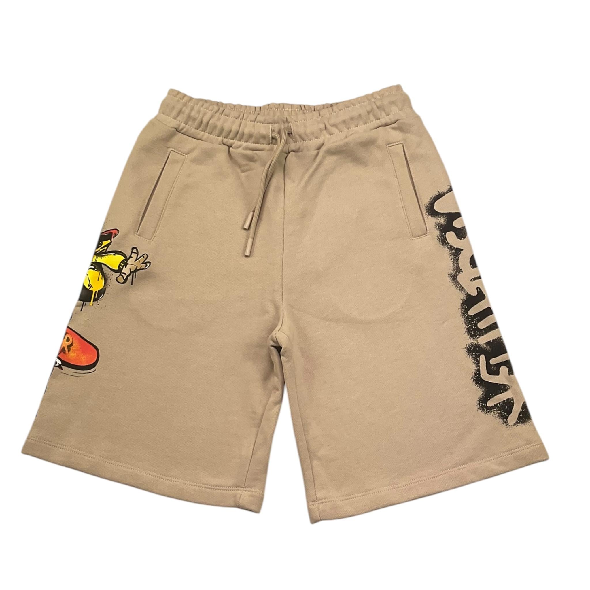 Disclaimer Bermuda Tinta Unita con Stampa per Bambino 25EDK58414 BEIGE DISCLAIMER 