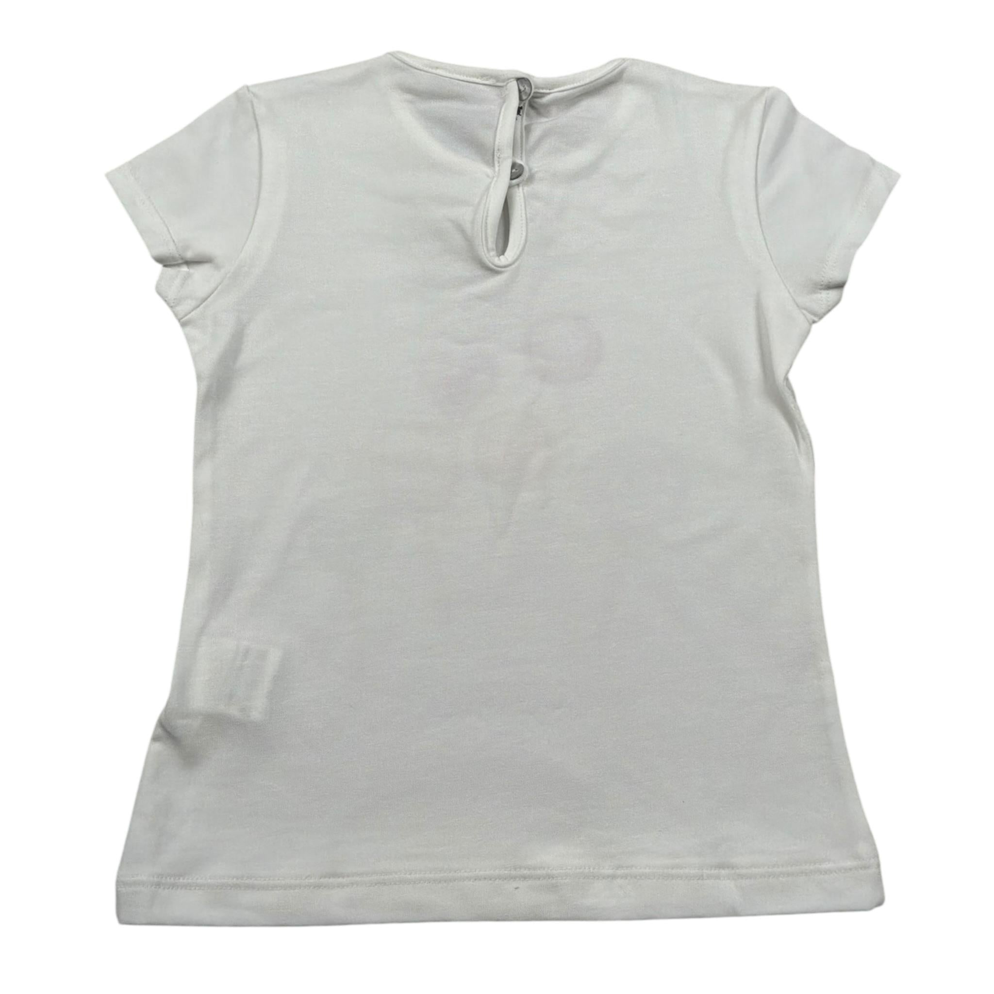 J.O. Milano T-Shirt Girocollo Tinta Unita con Stampa per Neonata 576Q5 BIANCO J.O. MILANO 
