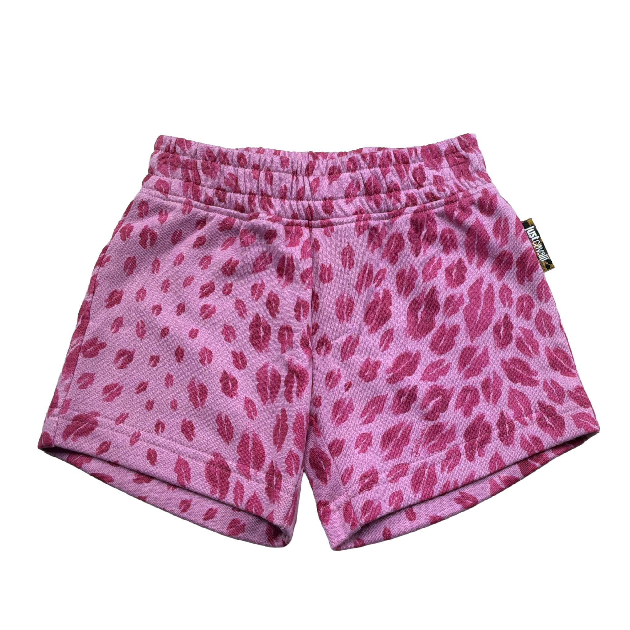 short tinta unita con stampa baci JIP26009SH ROSA JUST CAVALLI 