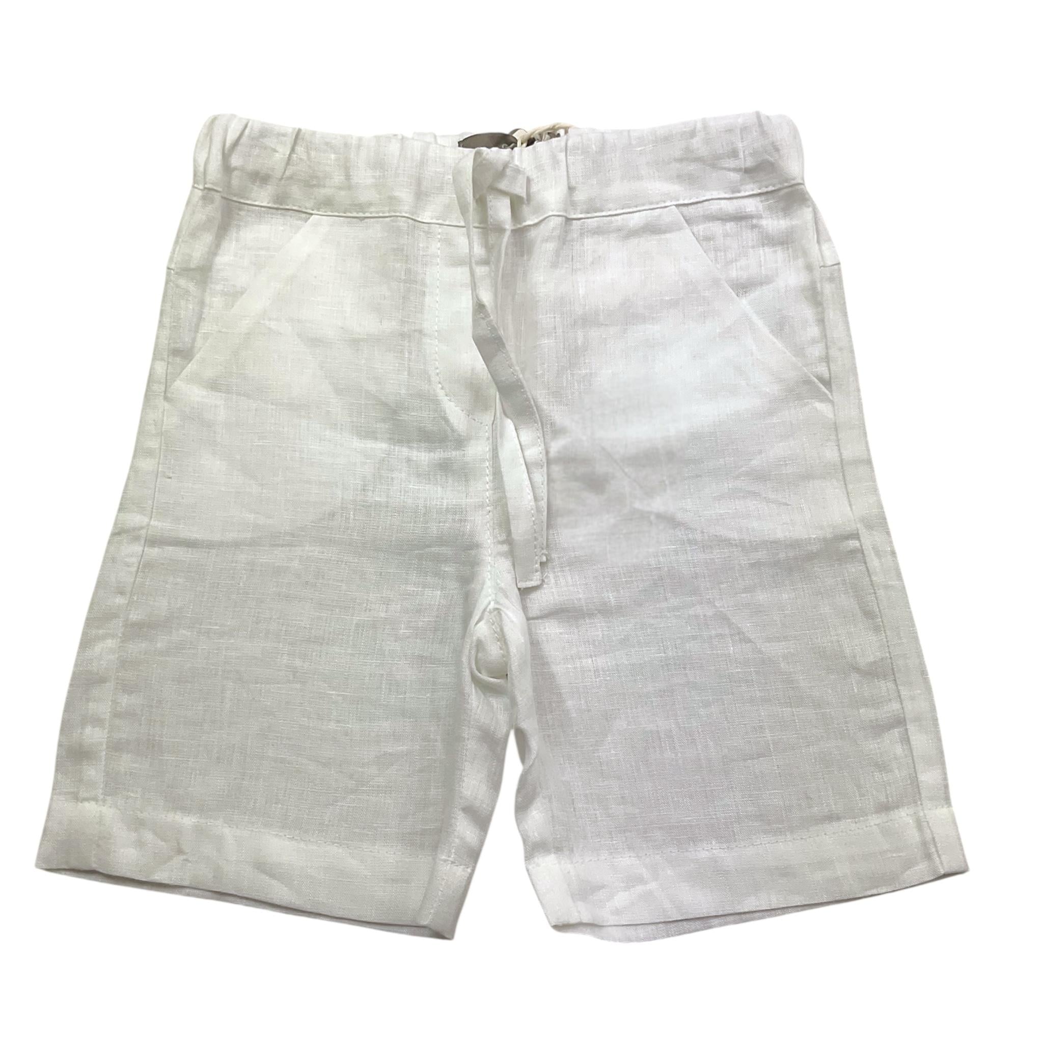 Little Bear Bermuda Tinta Unita con Elastico In Vita per Bambino 6239J BIANCO LITTLE BEAR 