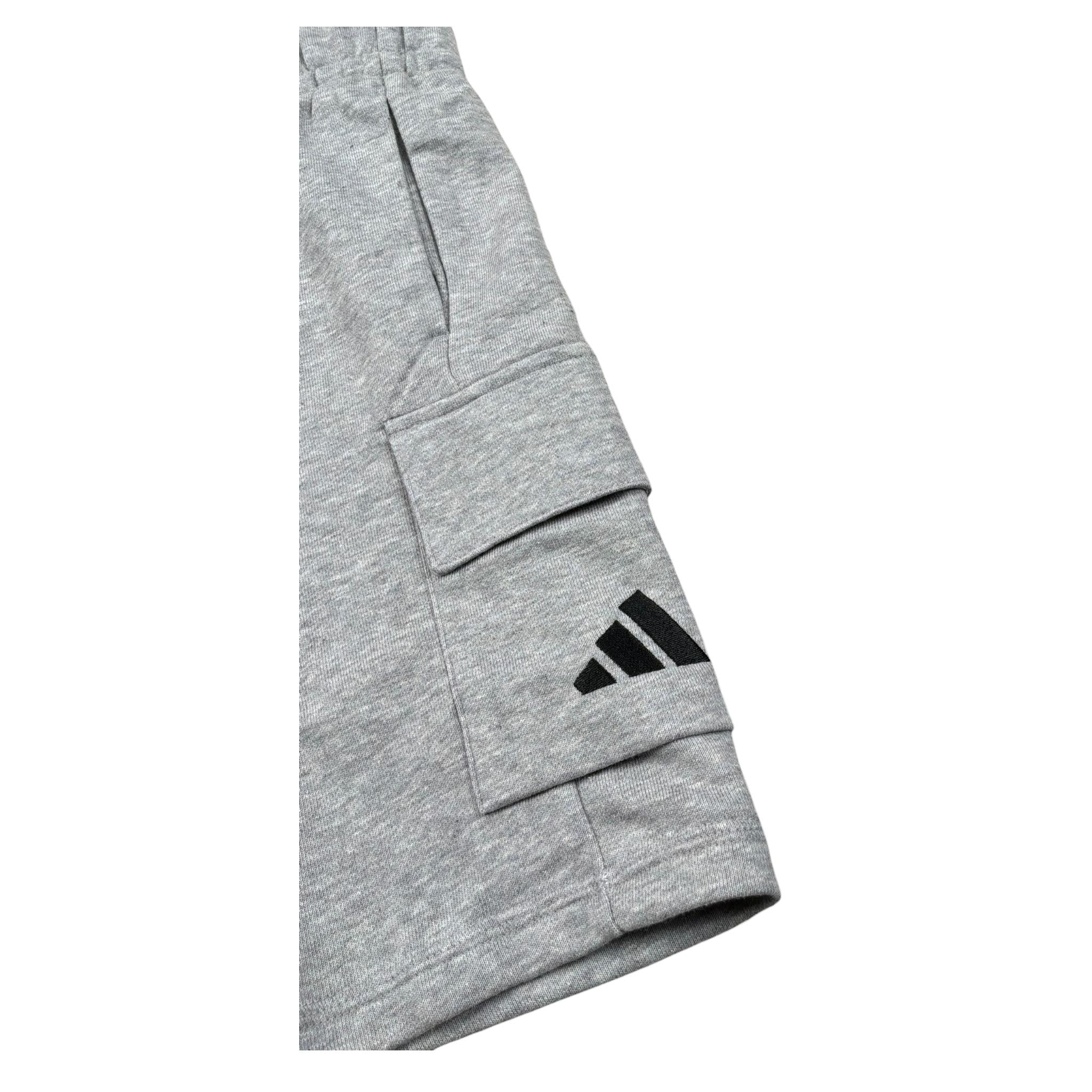 Adidas Bermuda Tinta Unita con Logo per Bambino JE3963 GRIGIO Adidas 