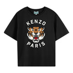 Kenzo T-Shirt Girocollo Tinta Unita con Stampe per Neonata K61137NX NERO KENZO 