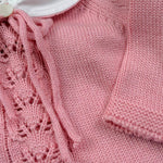 Le Coconne Tutina Tinta Unita con Ricami E Colletto per Neonata LCN0587 ROSA LE COCONNE 