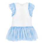 Monnalisa Abito Bicolore con Stampa E Brillantini per Neonata 19E918N BIANCO MONNALISA 