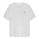 Calvin Klein T-Shirt Girocollo Tinta Unita con Stampa per Bambino IB0IB02449 BIANCO CALVIN KLEIN 
