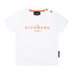 John Richmond T-Shirt Girocollo Tinta Unita con Stampa per Bambino RIP25014TSJ BIANCO JOHN RICHMOND 