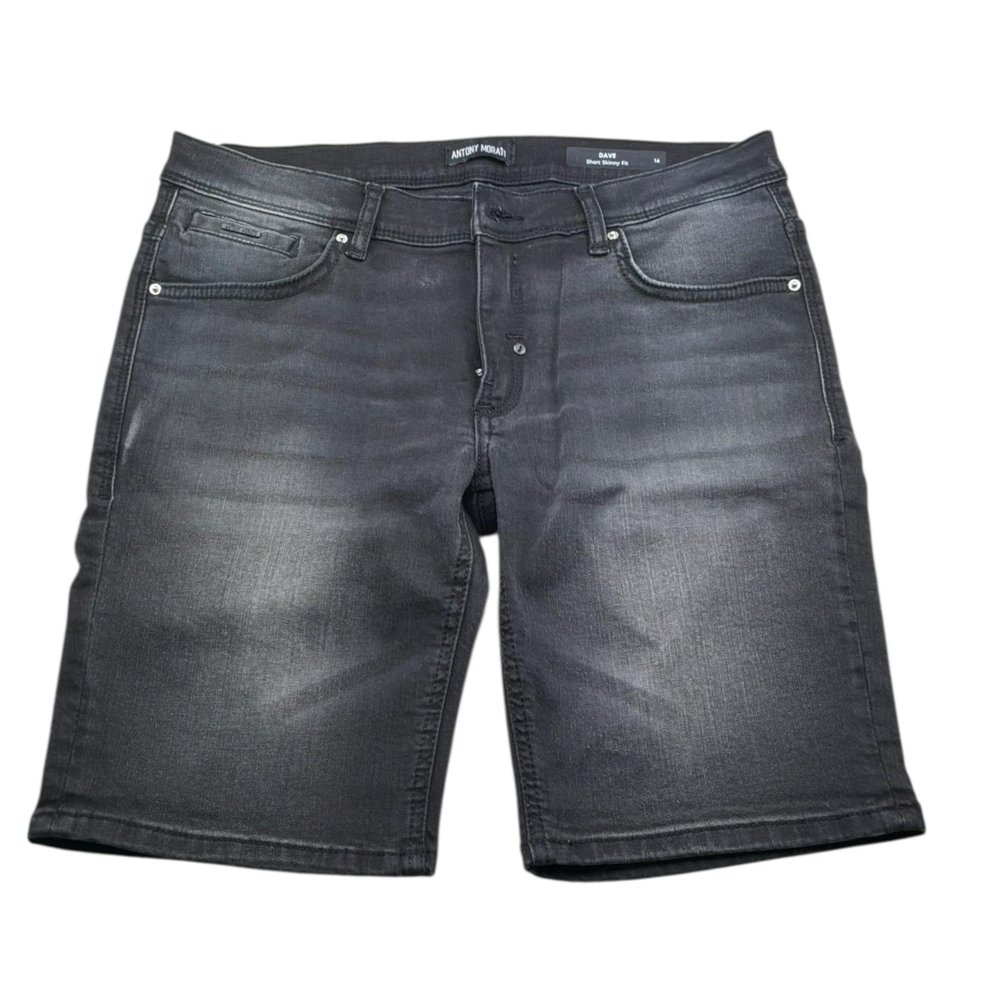 Antony Morato Bermuda Tinta Unita In Denim per Bambino MKDS00028X NERO ANTONY MORATO 