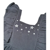 Petit Indi Tuta Tinta Unita con Stampa per Bambina SS25BK5026XJ GRIGIO PETIT INDI 