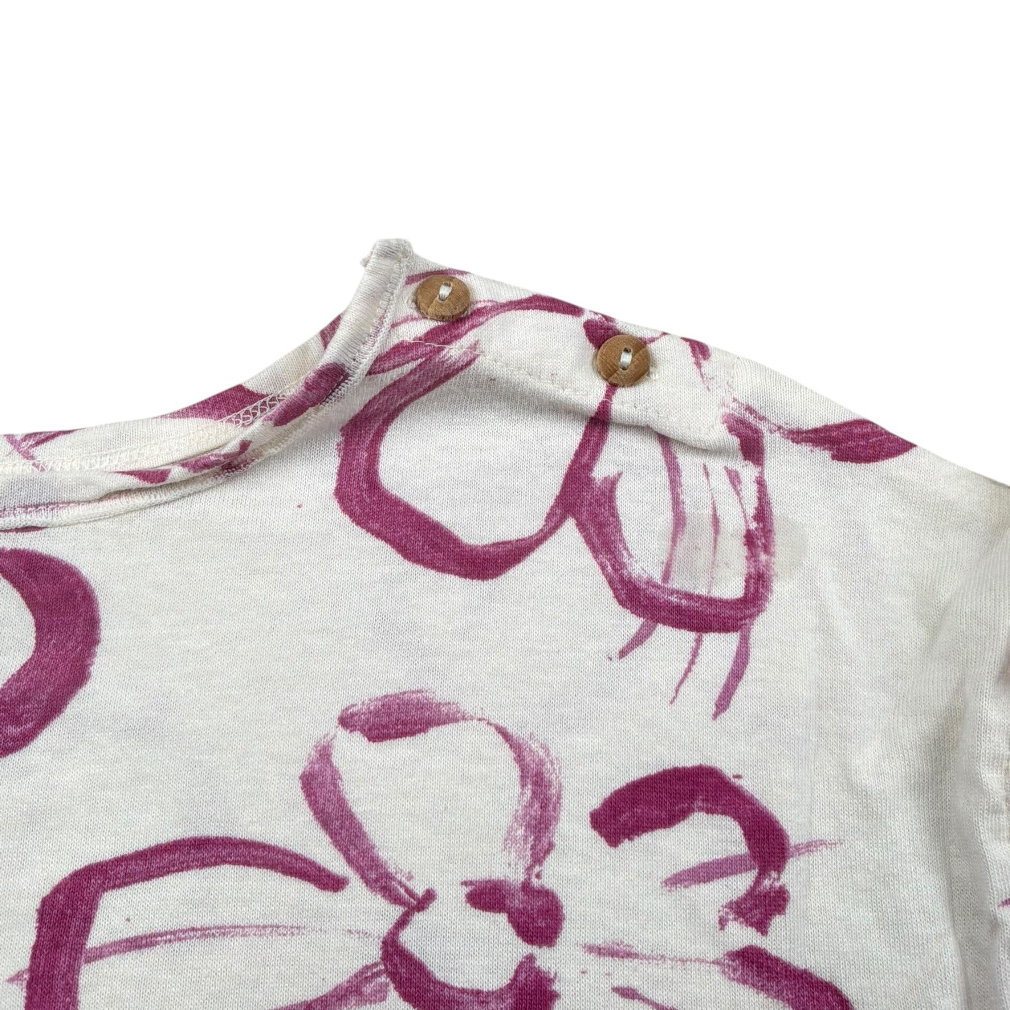 Play Up T-Shirt Girocollo Tinta Unita Stampa Fantasia per Neonata PA022AQ11053 PANNA PLAY UP 