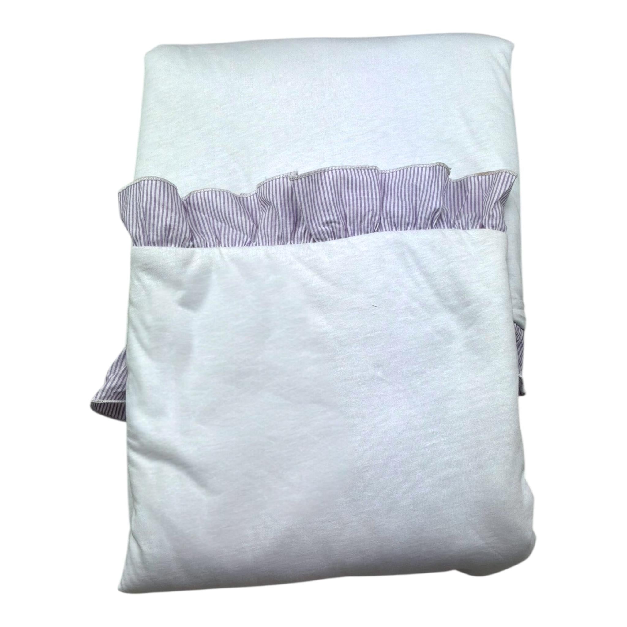 Isabel & Martinez Coperta Tinta Unita con Ricami In Contrasto per Neonata IM25N427 BIANCO ISABEL & MARTINEZ 