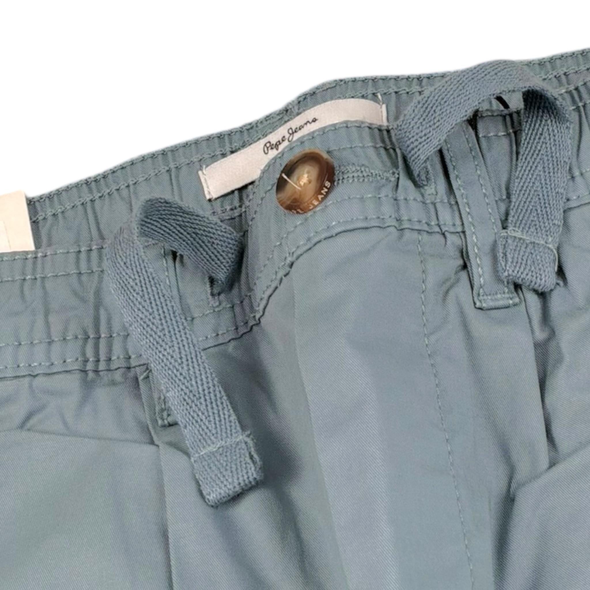 Pepe Feamo Pantalone Tinta Unita con Elastico In Vita per Bambino PB210733 VERDE PEPE JEANS 