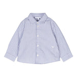 Emporio Armani Camicia Tinta Unita con Manica Lunga Fantasia A Righe per Neonato 6DHCJD AZZURRO EMPORIO ARMANI 