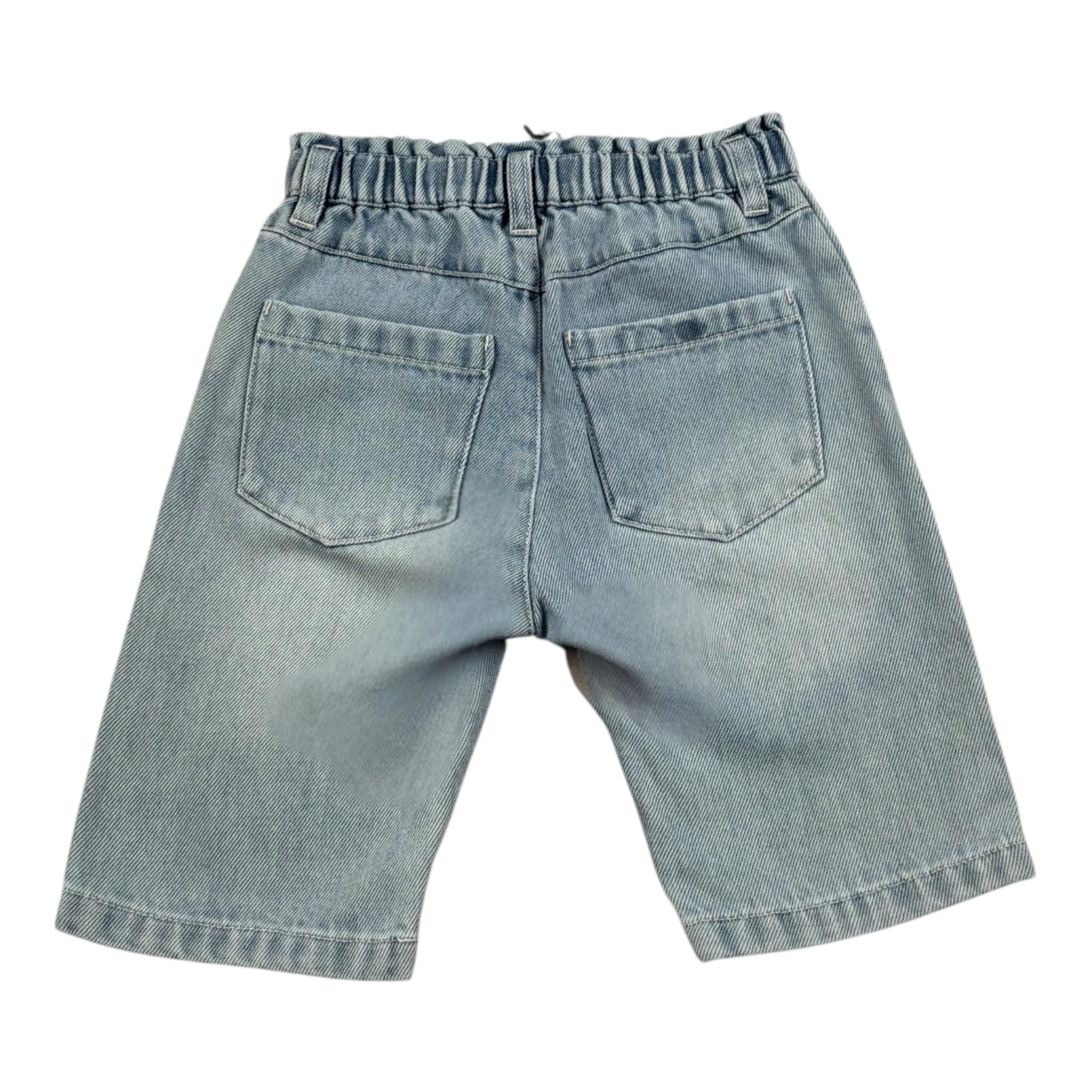 Moschino Jeans Tinta Unita con Elastico In Vita per Neonata MDP03I AZZURRO MOSCHINO 