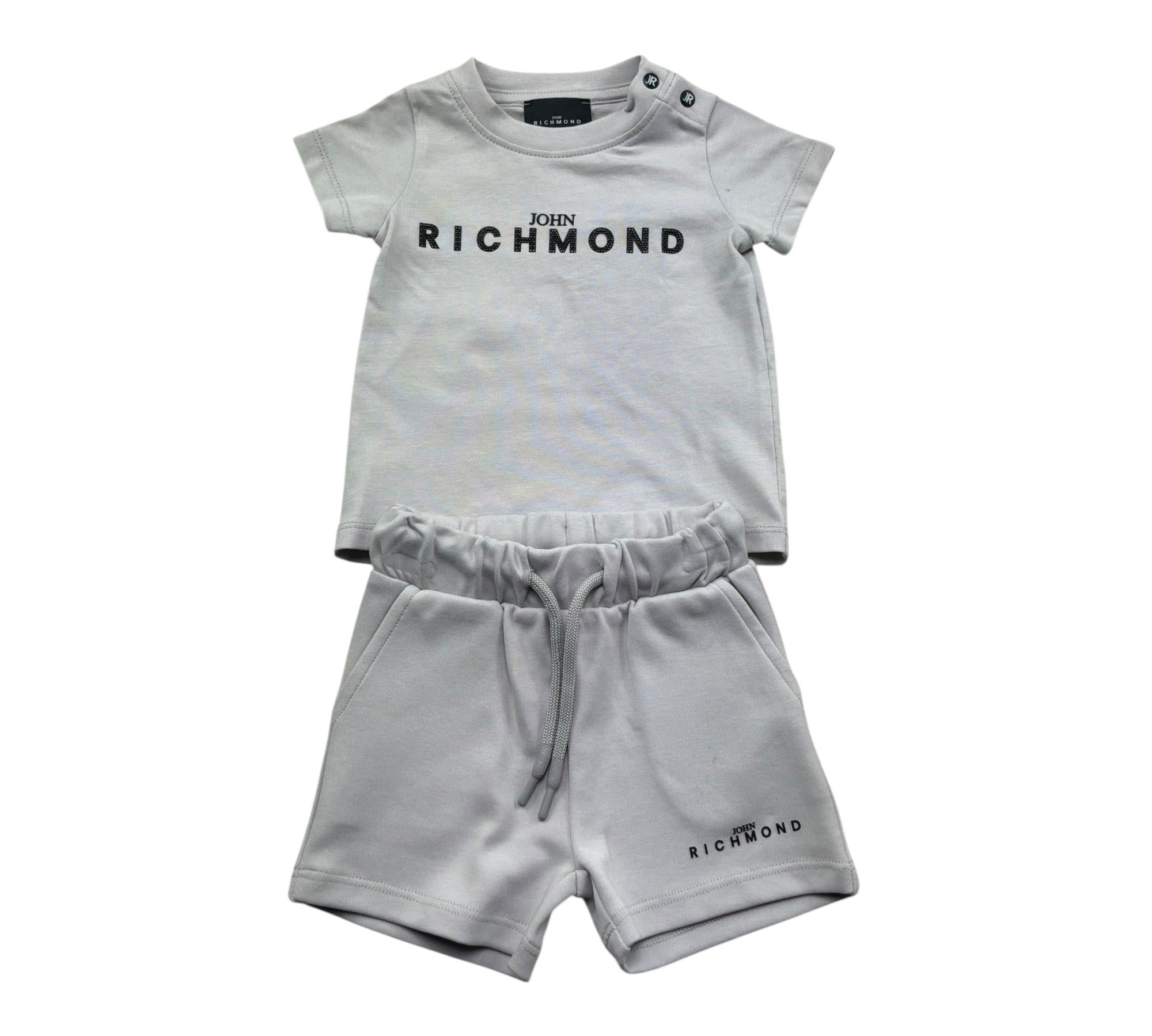 John Richmond Completo 2 Pezzi Canotta-Bermuda Tinta Unita per Neonato RIP26006CJ GRIGIO JOHN RICHMOND 