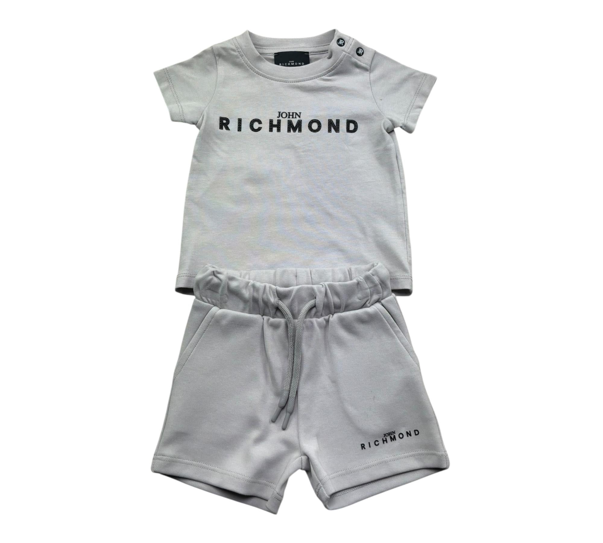 John Richmond Completo 2 Pezzi Canotta-Bermuda Tinta Unita per Neonato RIP26006CJ GRIGIO JOHN RICHMOND 