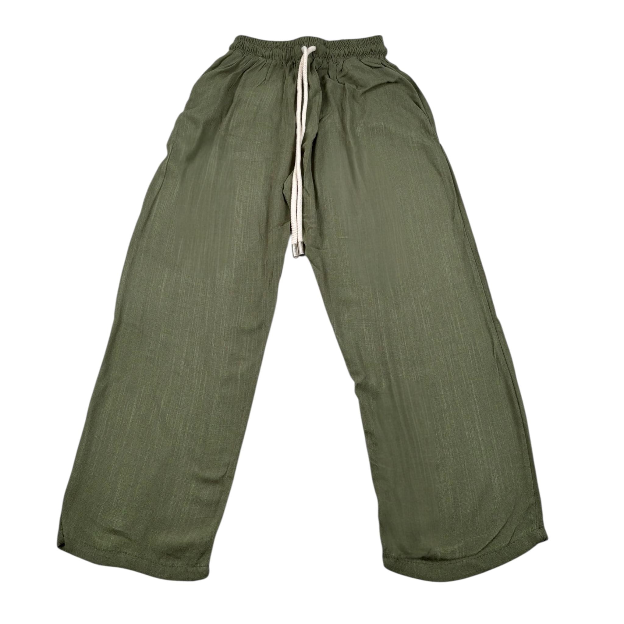 Louis Dieudonne' Pantalone Tinta Unita con Elastico In Vita per Bambino LDPA01 VERDE LOUIS DIEUDONNE' 