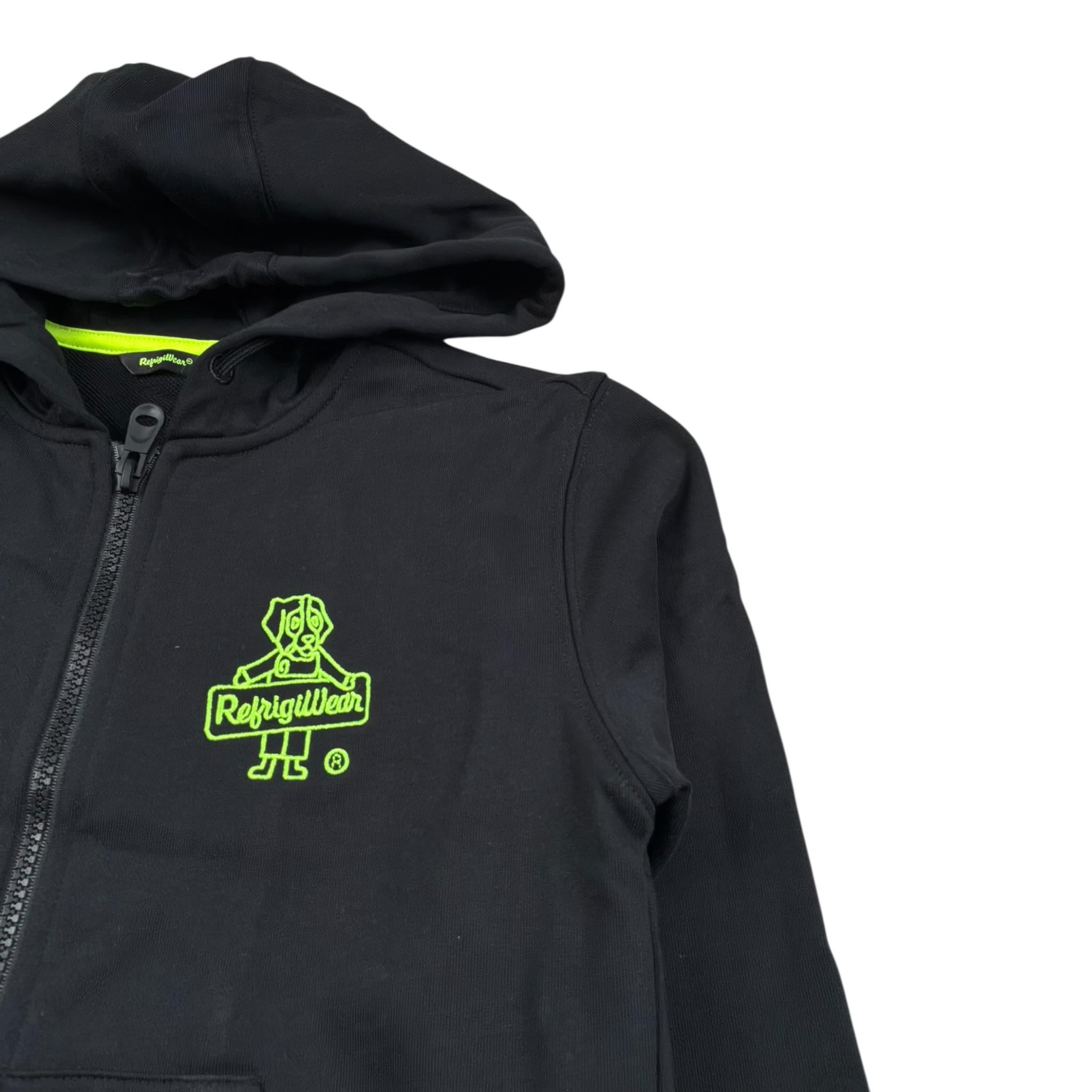 Refrigiwear Felpa con Zip E Cappucci Tinta Unita per Bambino 109WRMJS25 NERO REFRIGIWEAR 