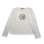 RELISH shirt girocollo tinta unita con brillantini Bianco per Bambina RGA2401033002 BIANCO RELISH 