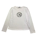 RELISH shirt girocollo tinta unita con brillantini Bianco per Bambina RGA2401033002 BIANCO RELISH 