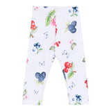 Monnalisa Leggins Tinta Unita con Stampa per Bambina 11E414 BIANCO MONNALISA 