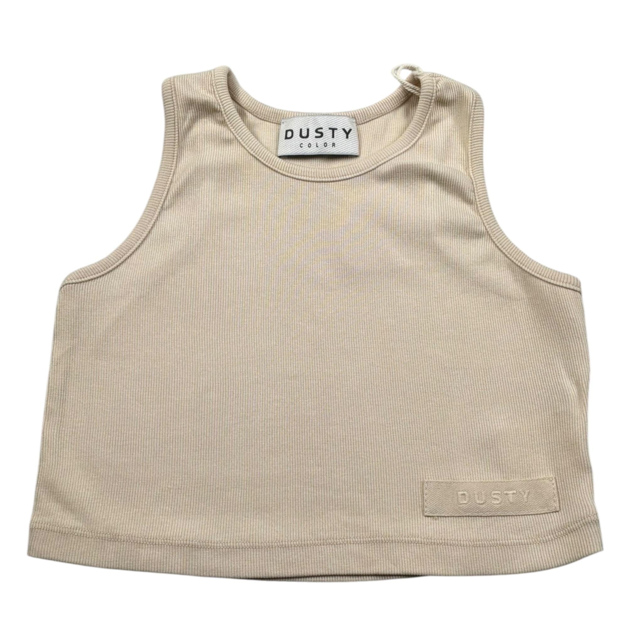 Dusty Color Top Giromanica Tinta Unita per Bambina DJWS5010CN SABBIA DUSTY COLOR 