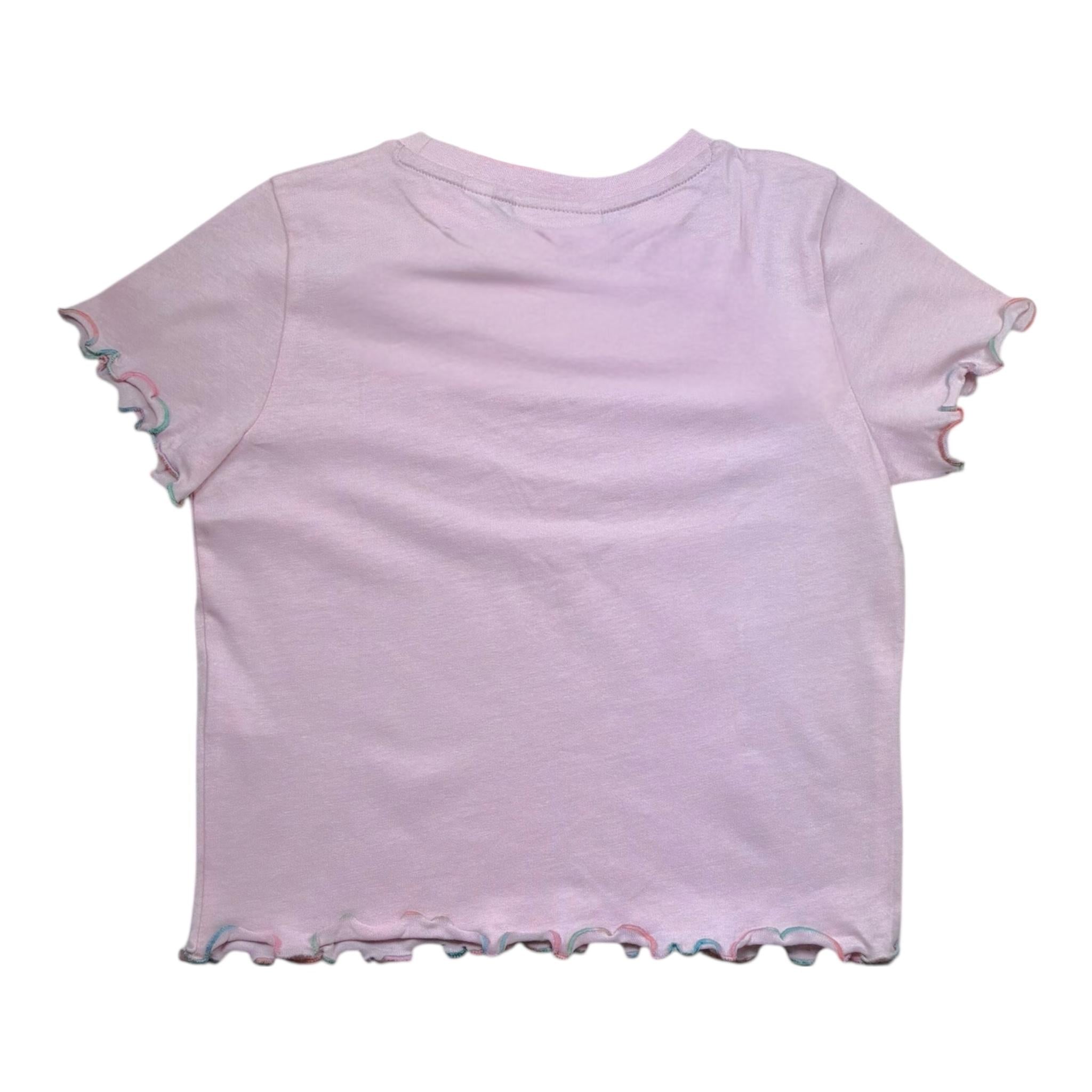 Juicy Couture T-Shirt Girocollo Tinta Unita con Stampa per Bambina JBX6527 ROSA JUICY COUTURE 