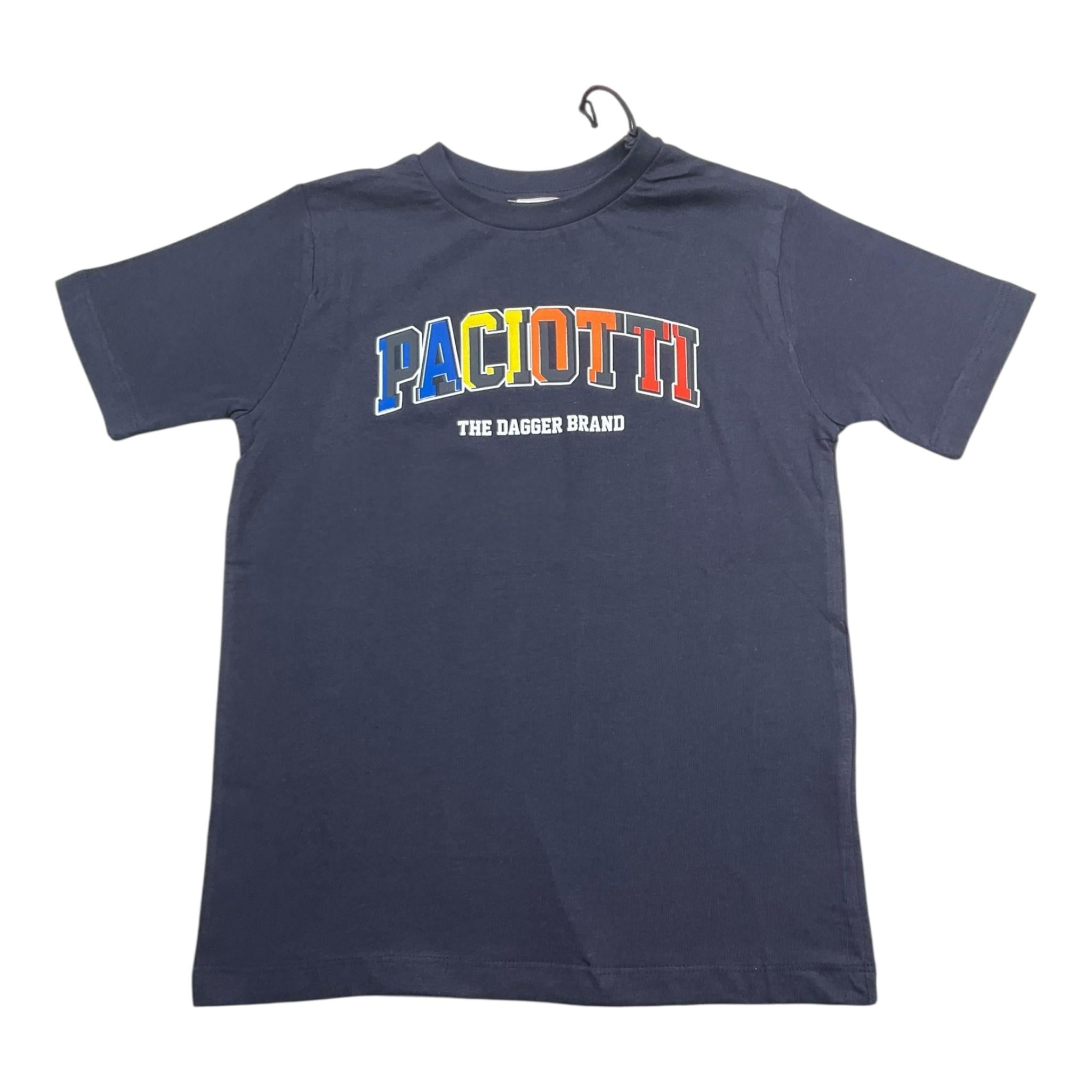 Cesare Paciotti T-Shirt Girocollo Tinta Unita con Stampa per Bambino TSP5111BJ BLU CESARE PACIOTTI 