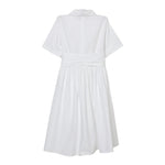 Aspesi Abito Mezza Manica Tinta Unita per Bambina S25012VMC0068X BIANCO ASPESI 