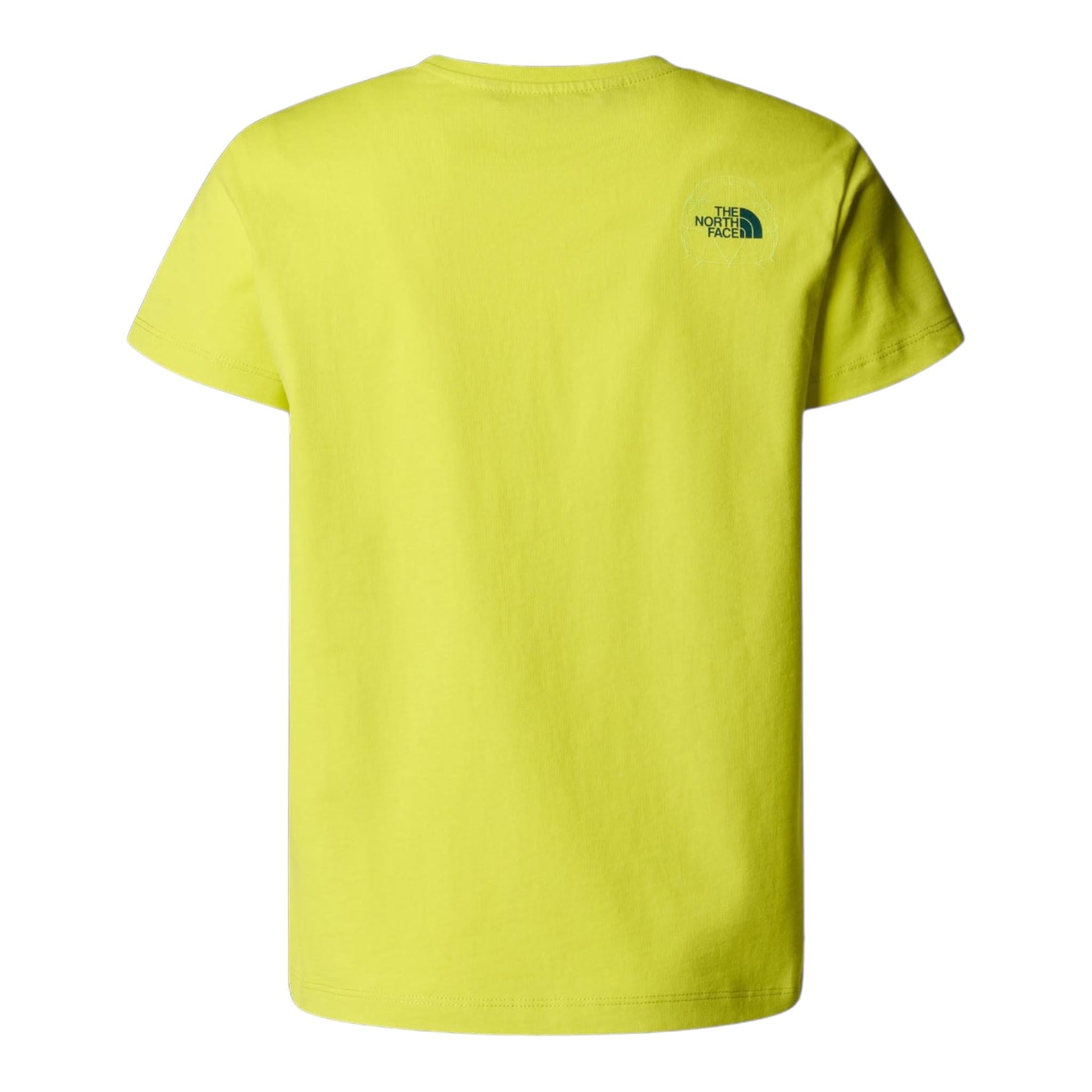 The North Face T-Shirt Girocollo Tinta Unita con Stampa per Bambino NF0A8AXGJE31S GIALLO THE NORTH FACE 