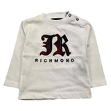 JOHN RICHMOND shirt girocollo tinta unita con stampa in contrasto Bianco per Neonato RIA25035TS BIANCO JOHN RICHMOND 