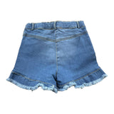 Zhoe & Tobiah Short In Denim Tinta Unita Con Girovita Regolabile Blu Per Bambina