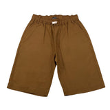 Please Bermuda Tinta Unita con Elastico In Vita per Bambino RE49300B73 MARRONE PLEASE 