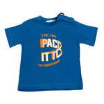 Cesare Paciotti T-Shirt Girocollo Tinta Unita con Stampa per Bambino TSP5117B BLU CESARE PACIOTTI 