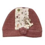 NINNAOH cappello tinta unita con applicazione Rosa per Neonata I2495 ROSA NINNAOH 
