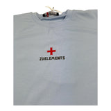 Zu+Elements T-Shirt Girocollo Tinta Unita con Stampa per Bambino ZU1608 AZZURRO ZU+ELEMENTS 