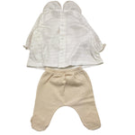 Barcellino Completo 2 Pezzi Shirt-Ghettina Bicolore per Neonata 9418 BIANCO/BEIGE BARCELLINO 
