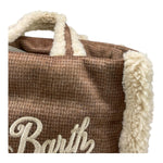 SAINT BARTH borsa tinta unita con frange Marrone per Neonata COLETTESHEARL MARRONE SAINT BARTH 