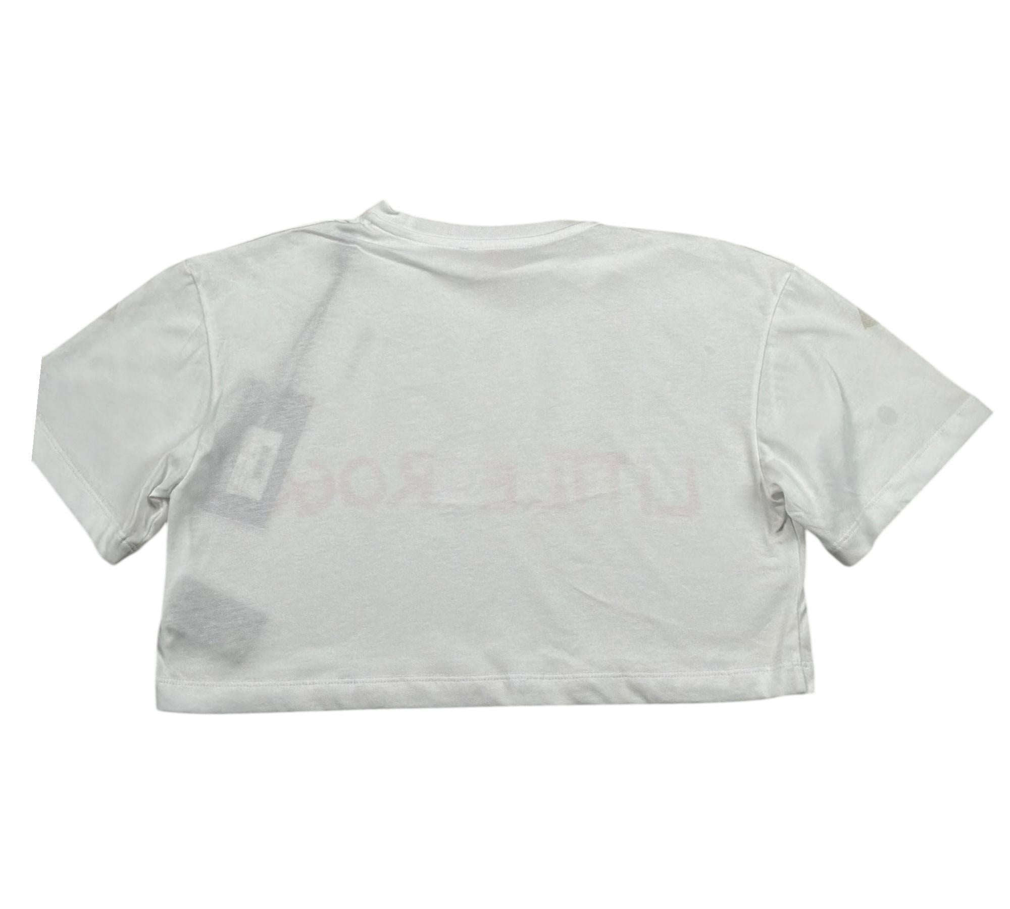 Just Cavalli T-Shirt Girocollo Tinta Unita con Logo per Bambina JGP26206TS BIANCO JUST CAVALLI 