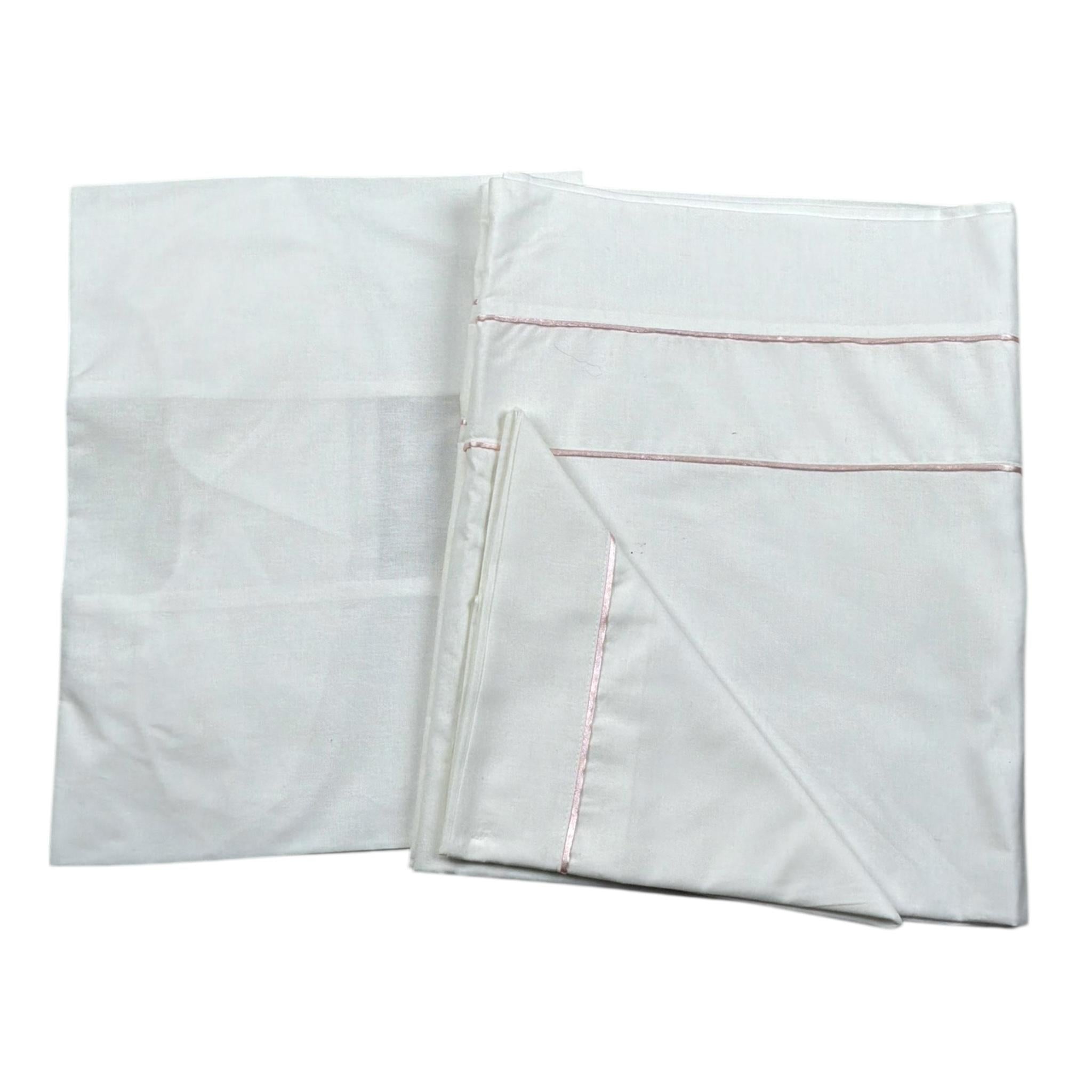 Baby Vip Set 3 Pezzi Lenzuola Tinta Unita per Neonata T1117 BIANCO BABY VIP 