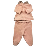 BABY VIP complet 2 pezzi shirt-ghettina bicolore Rosa per Neonata T3810 ROSA BABY VIP 