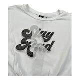 Naice T-Shirt Girocollo Tinta Unita Modello Crop per Bambina 27190 BIANCO NAICE 