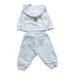 MOSCHINO completo 2pz felpa-pantalone tinta unita Bianco per Neonato MUK05G BIANCO MOSCHINO 