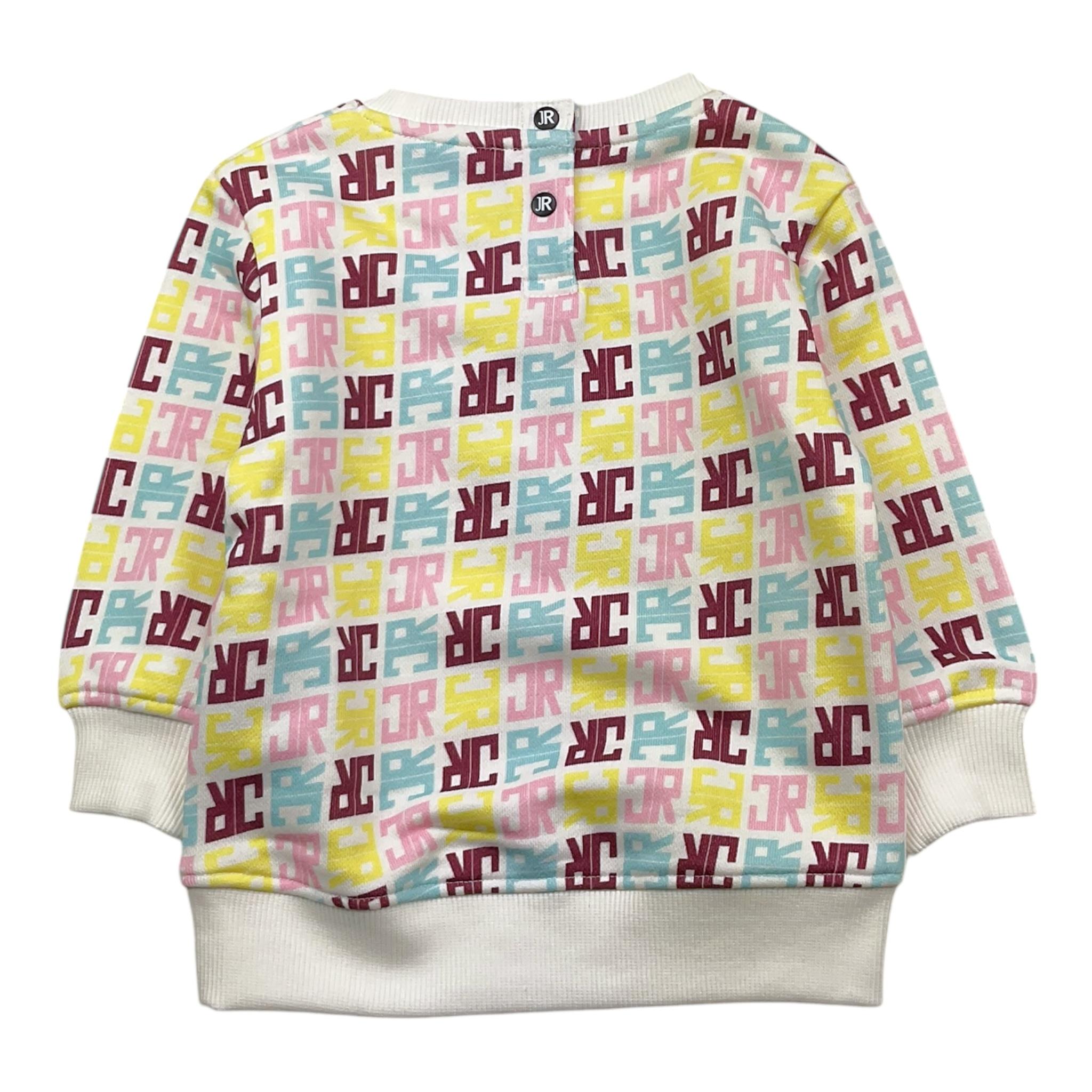 JOHN RICHMOND felpa chiusa girocollo stampa fantasia logo Bianco per Neonata RIA25080FE BIANCO JOHN RICHMOND 