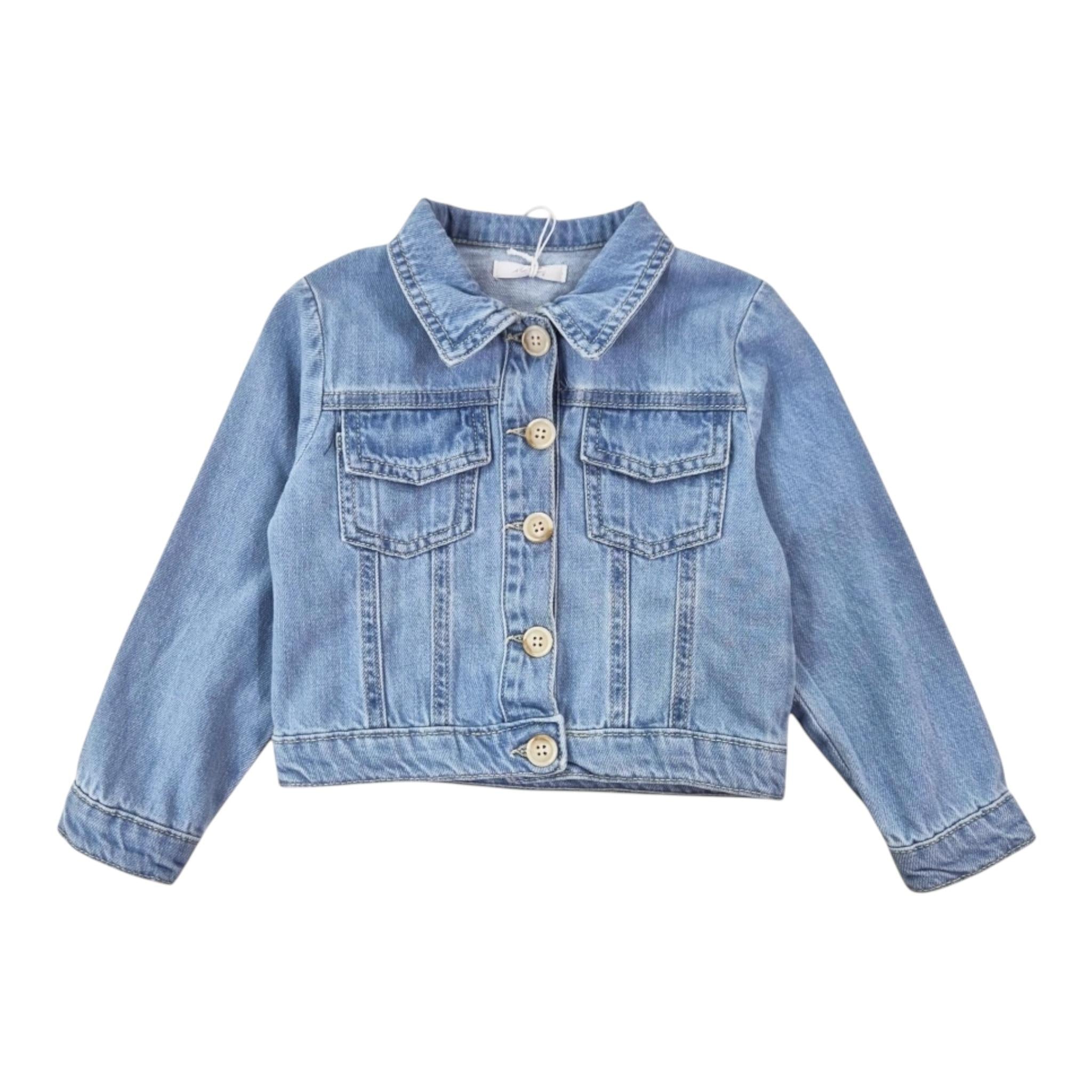 U+È Giubbino In Denim Tinta Unita per Neonata UEM0476 AZZURRO U+è 