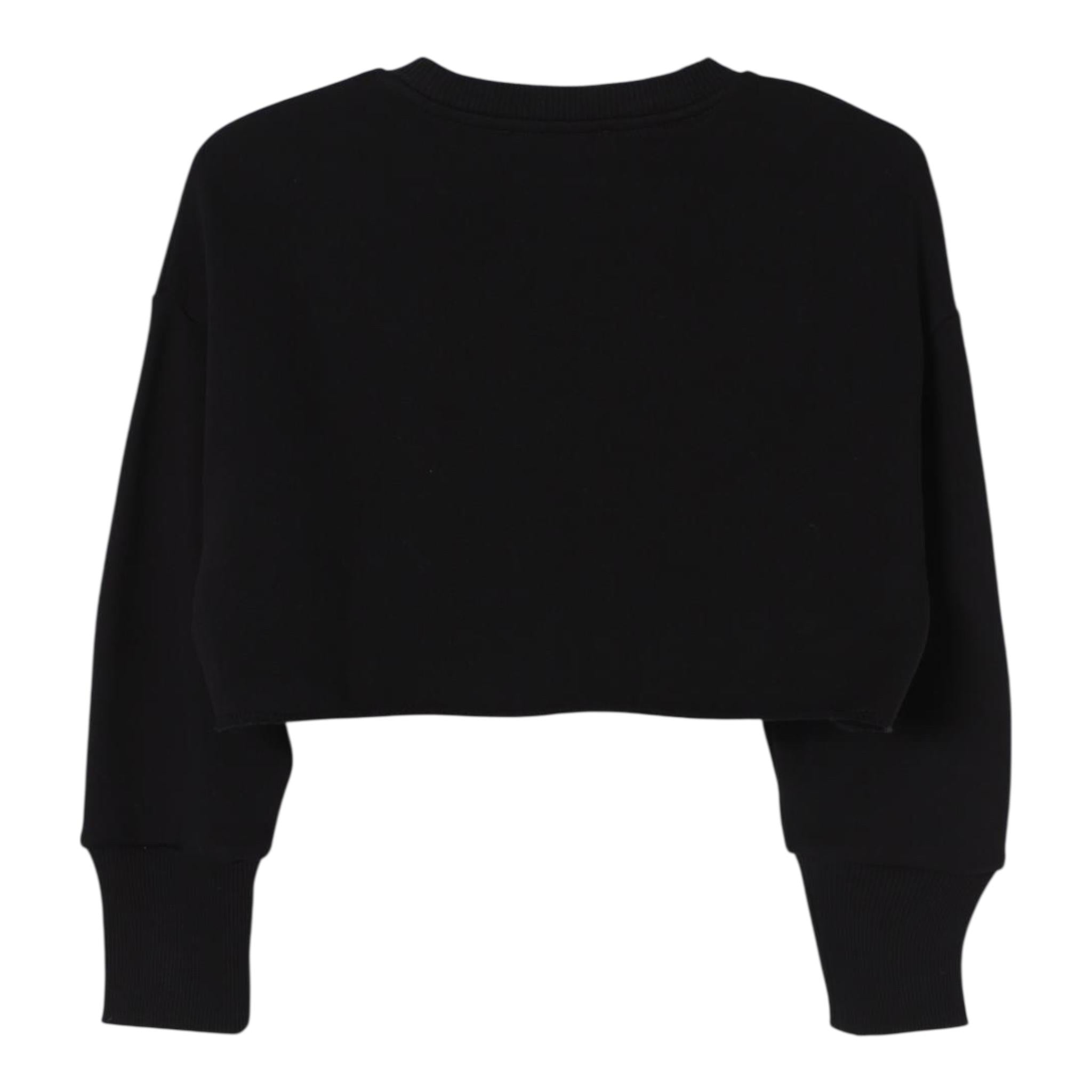 PATRIZIA PEPE felpa chiusa girocollo tinta unita cn logo Nero per Bambina 7M0871XX NERO PATRIZIA PEPE 