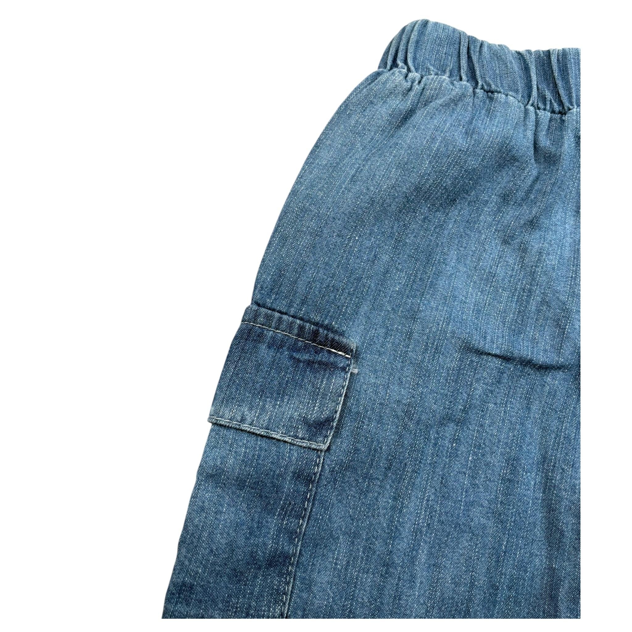 J.O. Milano Bermuda tinta unita In Denim Azzurro per Bambino 574N1 AZZURRO J.O. MILANO 